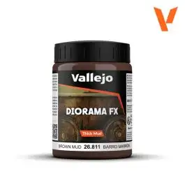VLJ-26811 Vallejo 200ml Bottle Brown Thick Mud Diorama FX