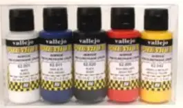 VLJ-62103 Vallejo 60ml Bottle Metallic Premium Paint Set (5 Colors)