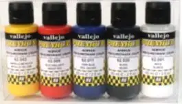 VLJ-62104 Vallejo 60ml Bottle Candy Color Premium Paint Set (5 Colors)