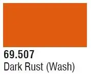 VLJ-69507 Vallejo 17ml Bottle Dark Rust Wash Mecha Color (6/Bx)