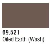 VLJ-69521 Vallejo 17ml Bottle Oiled Earth Wash Mecha Color (6/Bx)