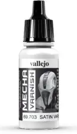 VLJ-69703 Vallejo 17ml Bottle Satin Varnish Mecha (6/Bx)