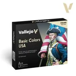 VLJ-70140 Vallejo 18ml Bottle Basic USA Model Color Paint Set (16 Colors)