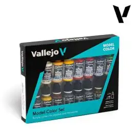 VLJ-70149 Vallejo 18ml Bottle Napoleonic French & British 1789-1815 Model Color Paint Set (16 Colors)