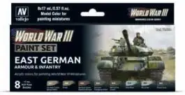 VLJ-70224 Vallejo 17ml Bottle WWIII Wargames East German Armour/Infantry Model Color Paint Set (8 Colors) (D)