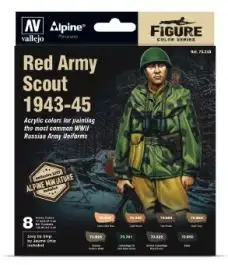 VLJ-70248 Vallejo 17ml Bottle Red Army Scout 1943-45 Figure Model Color Paint Set (8 Colors) (D)