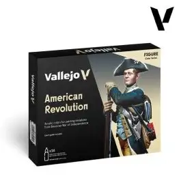 VLJ-70259 Vallejo 18ml Bottle American Revolution Model Color Paint Set (16 Colors)