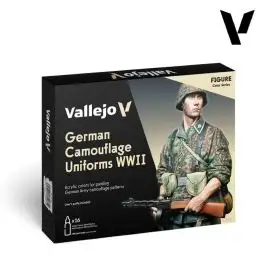 VLJ-70261 Vallejo 18ml Bottle WWII German Camouflage Uniforms Model Color Paint Set (16 Colors)