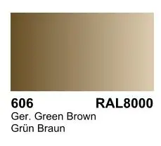 VLJ-70606 Vallejo 17ml Bottle German Green Brown RAL 8000 Surface Primer (6/Bx)
