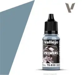 VLJ-70630 Vallejo 18ml Bottle Steel Grey Surface Primer (6/Bx)