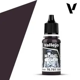 VLJ-70751 Vallejo 18ml Bottle Black Violet Model Color (6/Bx)