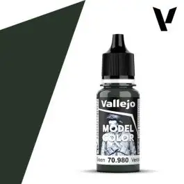 VLJ-70980 Vallejo 18ml Bottle Black Green Model Color (6/Bx)