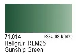 VLJ-71014 Vallejo 17ml Bottle Gunship Green Model Air (6/Bx)