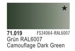VLJ-71019 Vallejo 17ml Bottle Camouflage Dark Green Model Air (6/Bx)