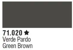 VLJ-71020 Vallejo 17ml Bottle Green Brown Model Air (6/Bx)