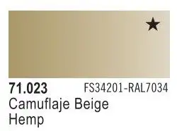 VLJ-71023 Vallejo 17ml Bottle Hemp Model Air (6/Bx)