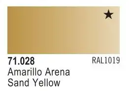 VLJ-71028 Vallejo 17ml Bottle Sand Yellow Model Air (6/Bx)