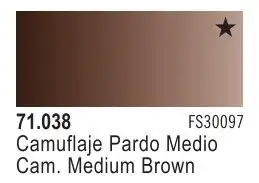 VLJ-71038 Vallejo 17ml Bottle Camouflage Medium Brown Model Air (6/Bx)