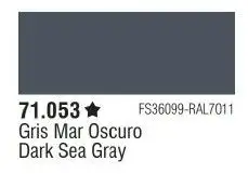 VLJ-71053 Vallejo 17ml Bottle Dark Sea Grey Model Air (6/Bx)
