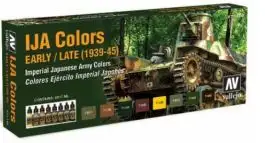 VLJ-71160 Vallejo 17ml Bottle IJA Camo Early/Late 1939-45 Model Air Paint Set (8 Colors)
