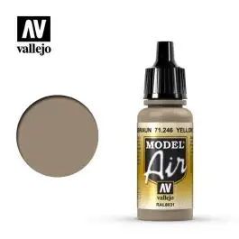 VLJ-71246 Vallejo 17ml Bottle Yellow Brown Model Air (6/Bx)
