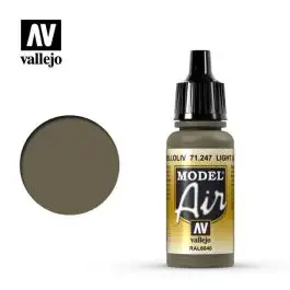 VLJ-71247 Vallejo 17ml Bottle Light Olive Model Air (6/Bx)