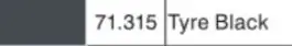VLJ-71315 Vallejo 17ml Bottle Tyre Black Model Air (6/Bx)