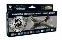 VLJ-71603 Vallejo 17ml Bottle Soviet/Russian Su25/39 Frogfoot 80s to Present Model Air Paint Set (8 Colors)