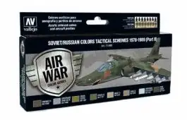 VLJ-71608 Vallejo 17ml Bottle Soviet/Russian Tactical Schemes 1978-1989 Part II Model Air Paint Set (8 Colors)