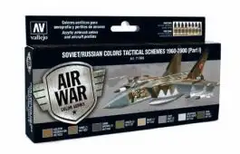 VLJ-71609 Vallejo 17ml Bottle Soviet/Russian Tactical Schemes 1960-2000 Part I Model Air Paint Set (8 Colors)