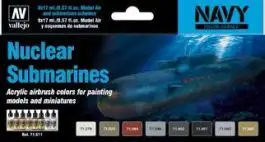 VLJ-71611 Vallejo 17ml Bottle Navy Nuclear Submarines Model Air Paint Set (8 Colors)