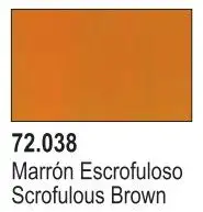 VLJ-72038 Vallejo 18ml Bottle Scrofulous Brown Game Color (6/Bx)
