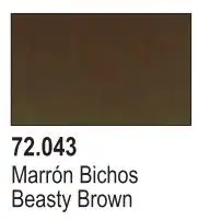 VLJ-72043 Vallejo 18ml Bottle Beasty Brown Game Color (6/Bx)