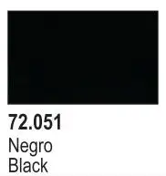 VLJ-72051 Vallejo 18ml Bottle Black Game Color (6/Bx)