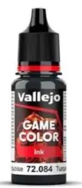 VLJ-72084 Vallejo 18ml Bottle Dark Turquoise Ink Game Color (6/Bx)