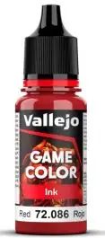 VLJ-72086 Vallejo 18ml Bottle Red Ink Game Color (6/Bx)