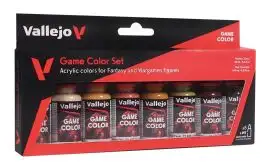 VLJ-72187 Vallejo 18ml Bottle Skin Tones Game Color Paint Set (8 Colors)
