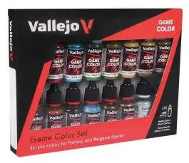 VLJ-72188 Vallejo 18ml Bottle Specialist Game Color Paint Set (16 Colors)