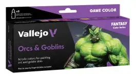 VLJ-72192 Vallejo 18ml Bottle Fantasy Orcs & Goblins Game Color Paint Set (8 Colors)
