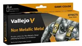 VLJ-72193 Vallejo 18ml Bottle Effects Non Metallic Metal Game Color Paint Set (8 Colors)