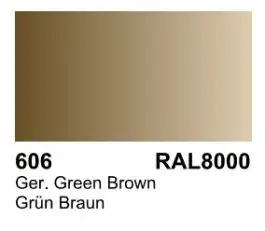 VLJ-73606 Vallejo 60ml Bottle German Green Brown RAL 8000 Surface Primer (6/Bx)