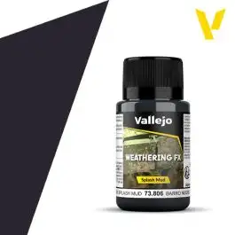 VLJ-73806 Vallejo 40ml Bottle Black Splash Mud Weathering FX