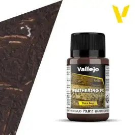 VLJ-73811 Vallejo 40ml Bottle Brown Thick Mud Weathering FX