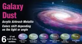 VLJ-77092 Vallejo 17ml Bottle Galaxy Dust Metallic Color Shift Paint Set (6 Colors)