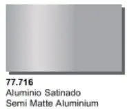 VLJ-77716 Vallejo 32ml Bottle Semi Matte Aluminum Metal Color (6/Bx)