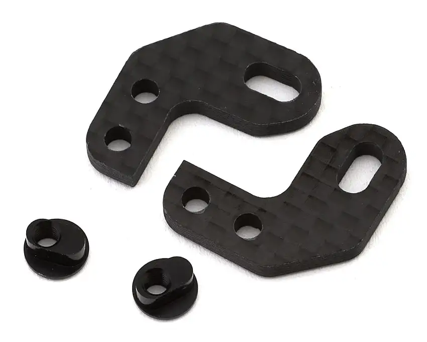 Vision Racing Team Associated B7 Carbon Fiber Caster/Camber Plate Set (Left/Right) w/Threaded Inserts