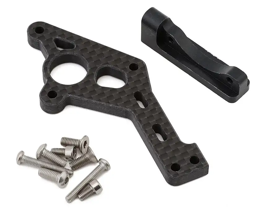 Vision Racing Team Associated B7/T7 Carbon Fiber Chassis Motor Mount, Fan Brace