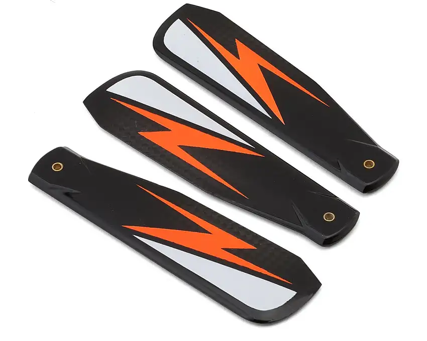 Vulcan Rotors 105mm Carbon Fiber Tail Blade (Orange) (3 Blade Set)