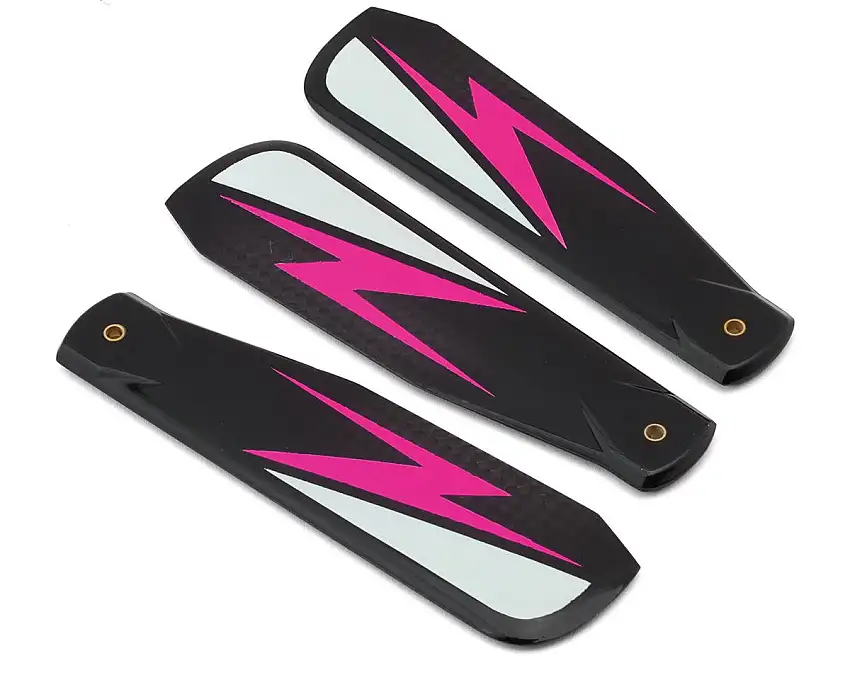 Vulcan Rotors 105mm Carbon Fiber Tail Blade (Pink) (3 Blade Set)