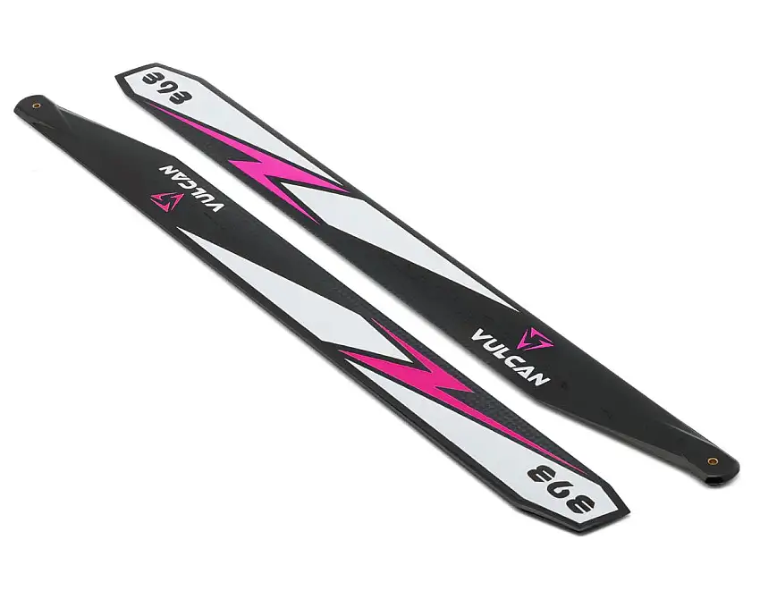 Vulcan Rotors 393mm Carbon Fiber Main Blade Set (Pink)